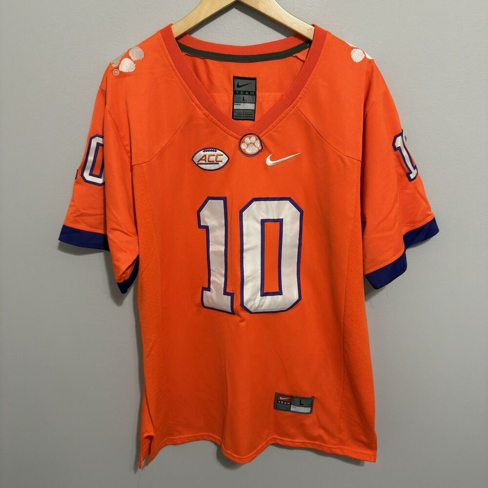 Vintage Nike Team Clemson Tigers #10 Boulware NCAA Football Jersey Mens SIze L